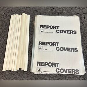 Vintage C-Line Report Covers with Backbone 9x Clear Covers